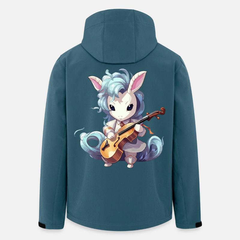 Violine spielendes Einhorn - Recycelte Männer Softshell-Jacke von Stanley/Stella - Dunkles Petrol