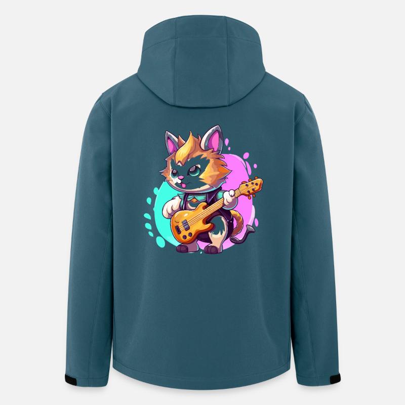 Un âne patchwork style doodle - Veste softshell homme en polyester recyclé Stanley/Stella - bleu pétrole foncé