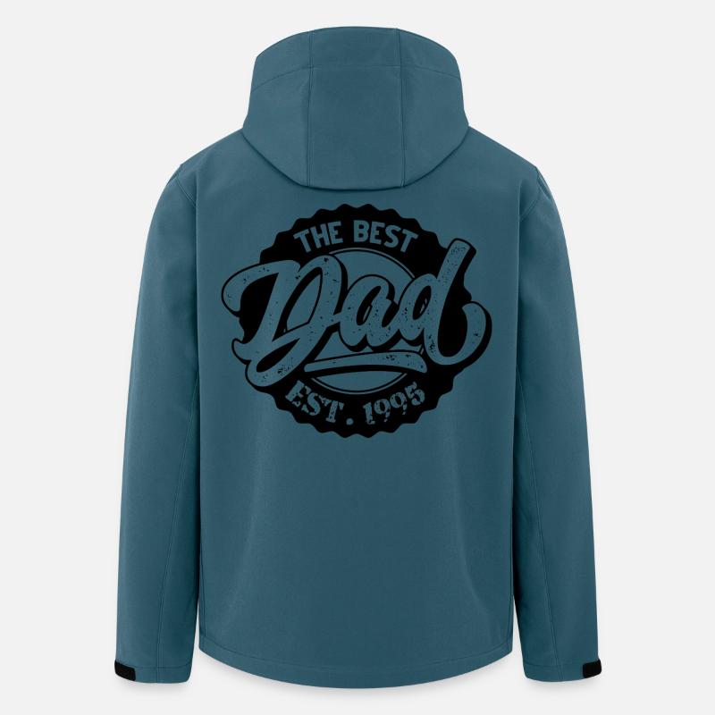 The Best Dad EST 1995 - Recycelte Männer Softshell-Jacke von Stanley/Stella - Dunkles Petrol