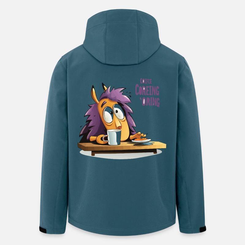 Kaffee Igel am Morgen - Recycelte Männer Softshell-Jacke von Stanley/Stella - Dunkles Petrol