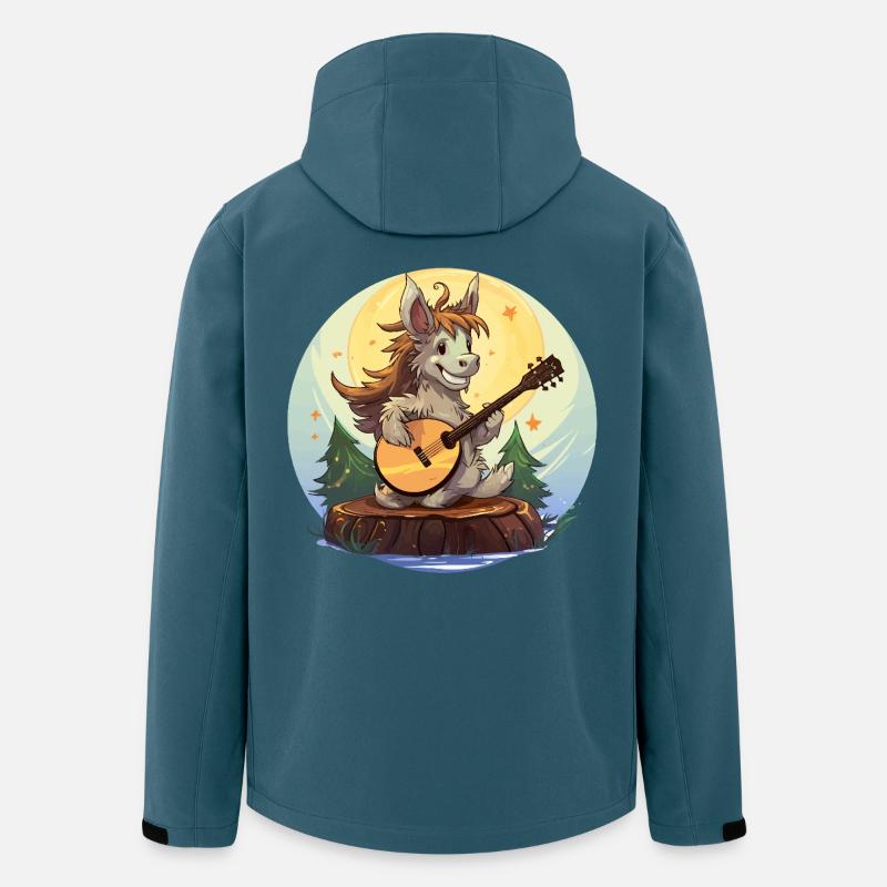 Guitariste de Moonlight Donkey - Veste softshell homme en polyester recyclé Stanley/Stella - bleu pétrole foncé