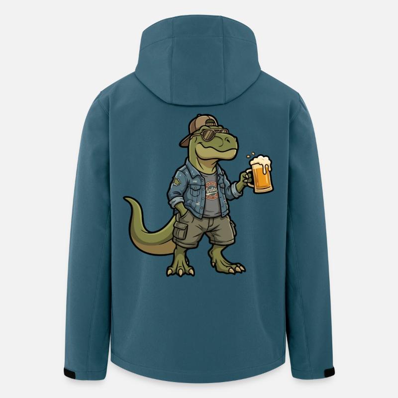 Dino Biertrinker im Denim - Recycelte Männer Softshell-Jacke von Stanley/Stella - Dunkles Petrol