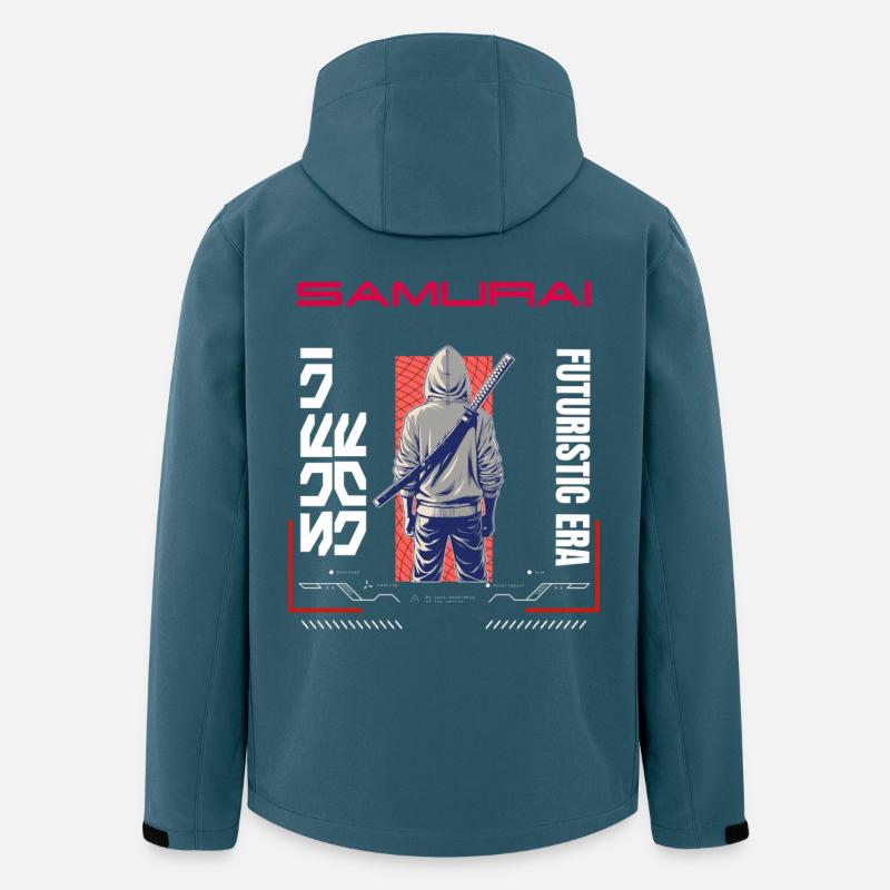Samurai Hoodie Klinge - Recycelte Männer Softshell-Jacke von Stanley/Stella - Dunkles Petrol