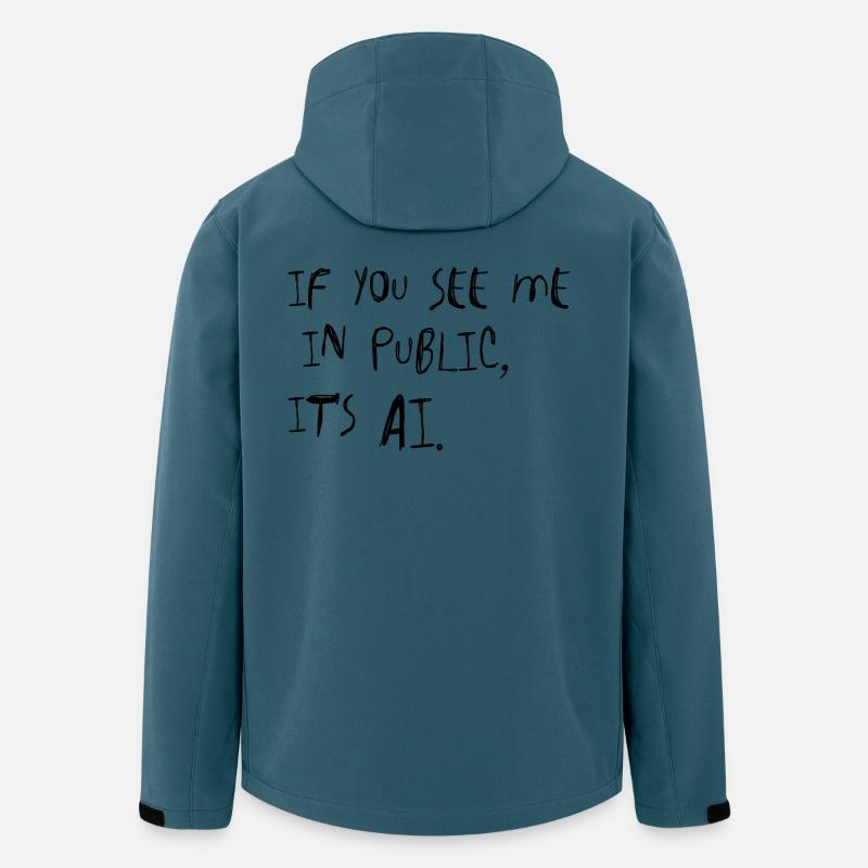 If You See Me In Public It’s AI Spruch - Recycelte Männer Softshell-Jacke von Stanley/Stella - Dunkles Petrol