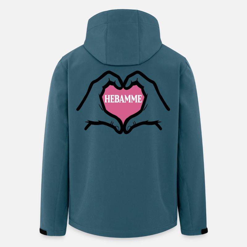 Danke Hebamme Geburtshilfe - Recycelte Männer Softshell-Jacke von Stanley/Stella - Dunkles Petrol