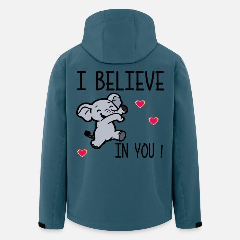 Motivation – Ich glaube an dich - Recycelte Männer Softshell-Jacke von Stanley/Stella - Dunkles Petrol