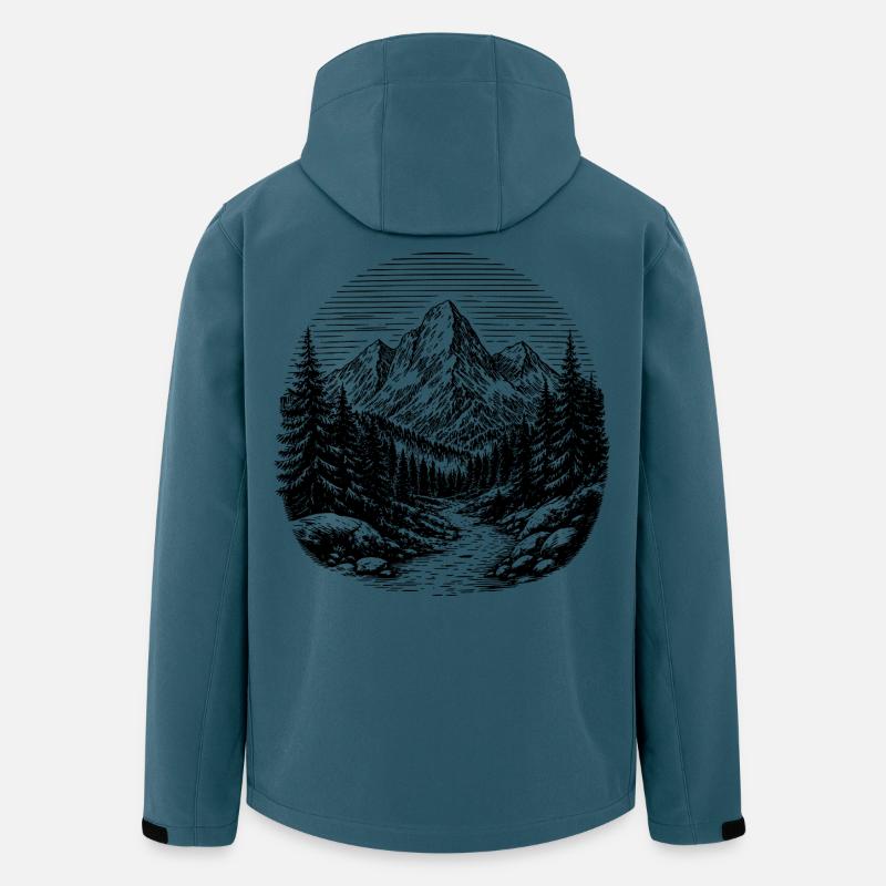 Pfad durch den Wald - Recycelte Männer Softshell-Jacke von Stanley/Stella - Dunkles Petrol