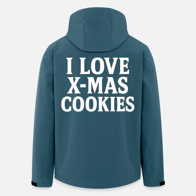 J’adore les biscuits de Noël - Veste softshell homme en polyester recyclé Stanley/Stella - bleu pétrole foncé