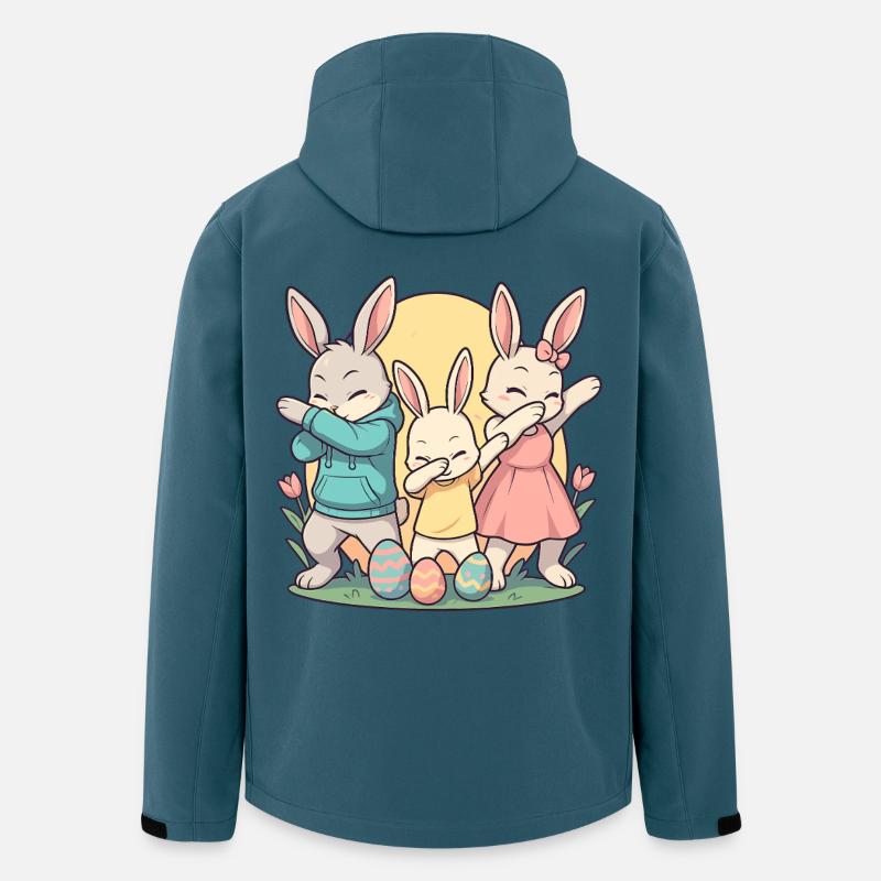 Dabbing Easter Bunnies, Cute Family - Men’s Recycled Softshell Jacket by Stanley/Stella - stargazer