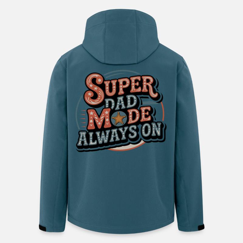 Super Dad Modus Immer Aktiv - Recycelte Männer Softshell-Jacke von Stanley/Stella - Dunkles Petrol
