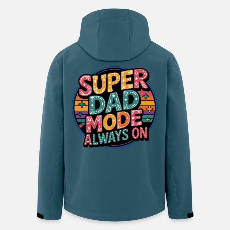 Super Dad Modus Always On - Recycelte Männer Softshell-Jacke von Stanley/Stella - Dunkles Petrol