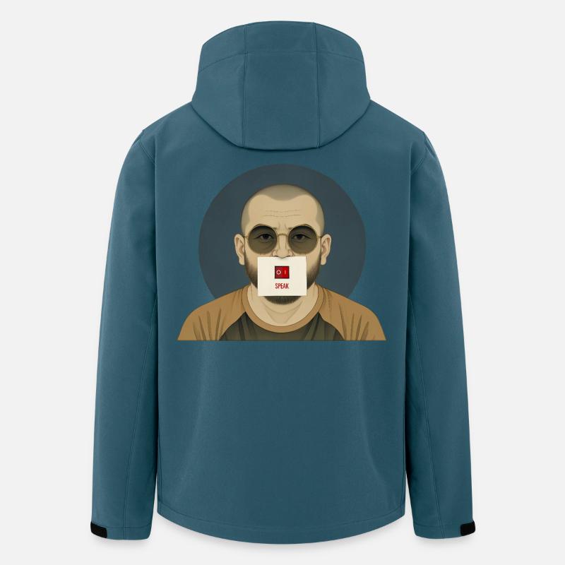 SPRICH MANN – nette Leute - Recycelte Männer Softshell-Jacke von Stanley/Stella - Dunkles Petrol