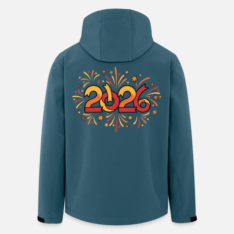 Feuerwerksfeier 2026 Silvester - Recycelte Männer Softshell-Jacke von Stanley/Stella - Dunkles Petrol