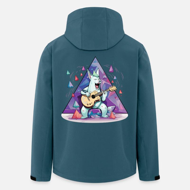 Kristallbunny mit Gitarre - Recycelte Männer Softshell-Jacke von Stanley/Stella - Dunkles Petrol