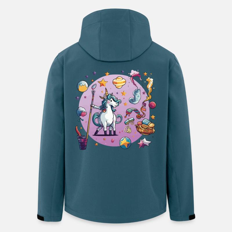 Galaktischer Einhornzauber - Recycelte Männer Softshell-Jacke von Stanley/Stella - Dunkles Petrol