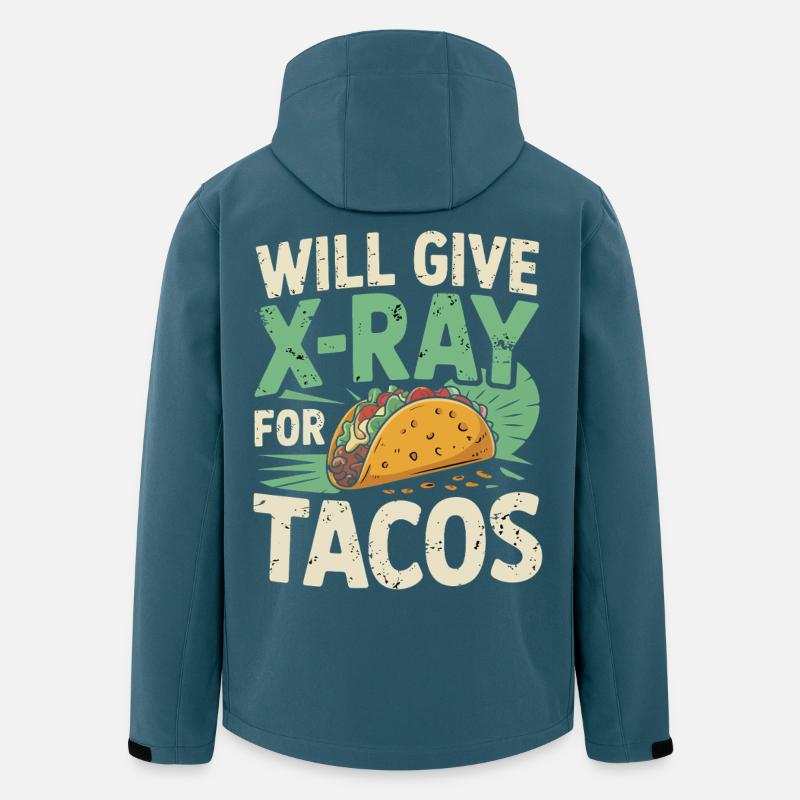 X-Ray Taco Humor - Men’s Recycled Softshell Jacket by Stanley/Stella - stargazer