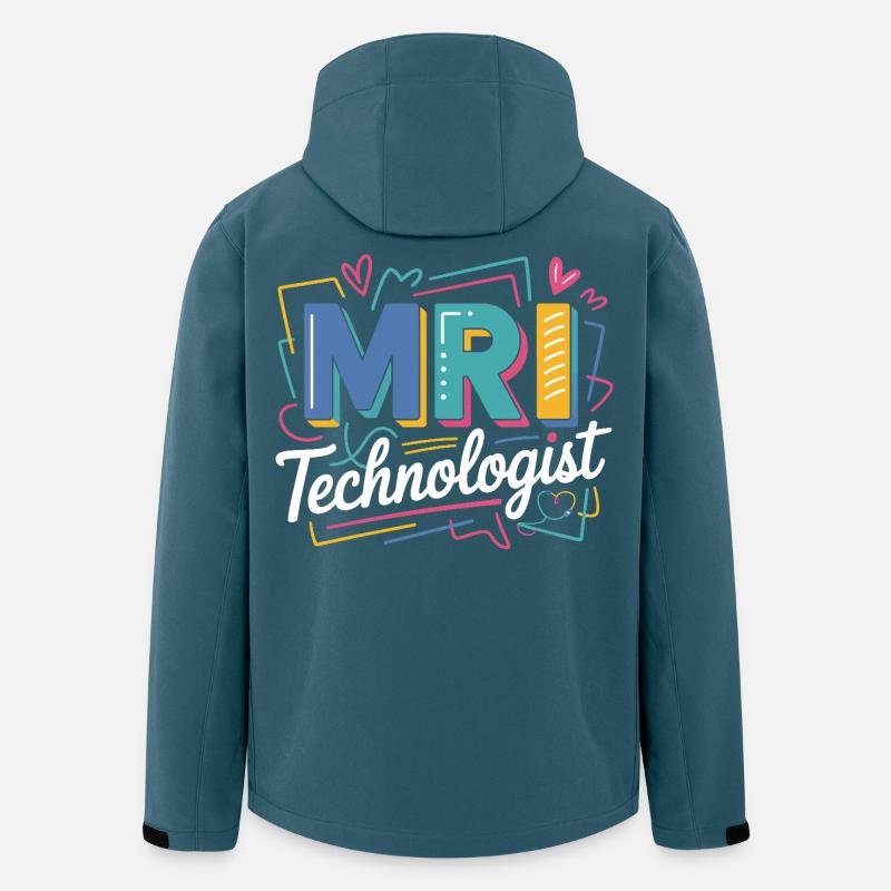 MRI Technologist Farbexplosion - Recycelte Männer Softshell-Jacke von Stanley/Stella - Dunkles Petrol