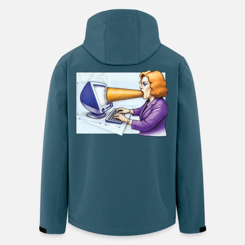 COMPUTER ADDICT WOMAN - geek & scifi - Veste softshell homme en polyester recyclé Stanley/Stella - bleu pétrole foncé