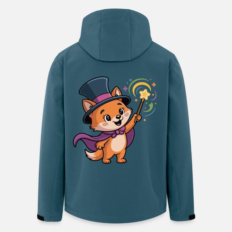 Zauberfuchs mit Sternenstab - Recycelte Männer Softshell-Jacke von Stanley/Stella - Dunkles Petrol
