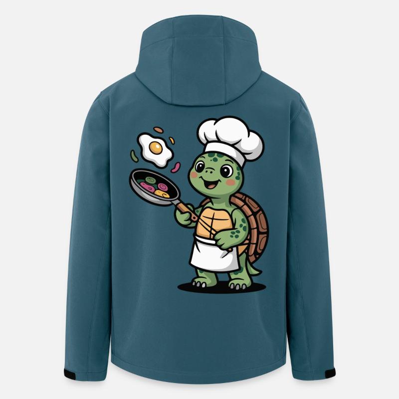 Kitchen Turtle with Chef's Hat - Men’s Recycled Softshell Jacket by Stanley/Stella - stargazer