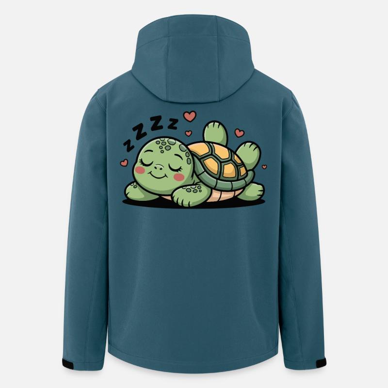 Kuschelschildkröte im Schlummer - Recycelte Männer Softshell-Jacke von Stanley/Stella - Dunkles Petrol