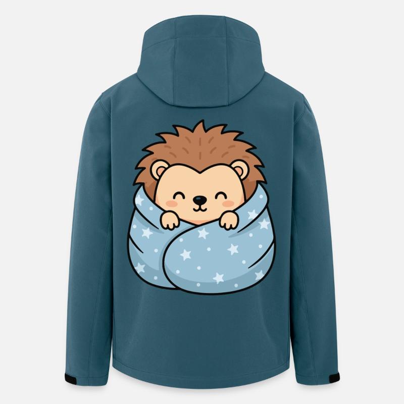 Sternen-Igel Kuscheln - Recycelte Männer Softshell-Jacke von Stanley/Stella - Dunkles Petrol