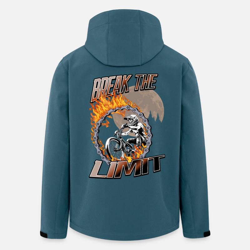 BMX Break the Limit Feuer - Recycelte Männer Softshell-Jacke von Stanley/Stella - Dunkles Petrol