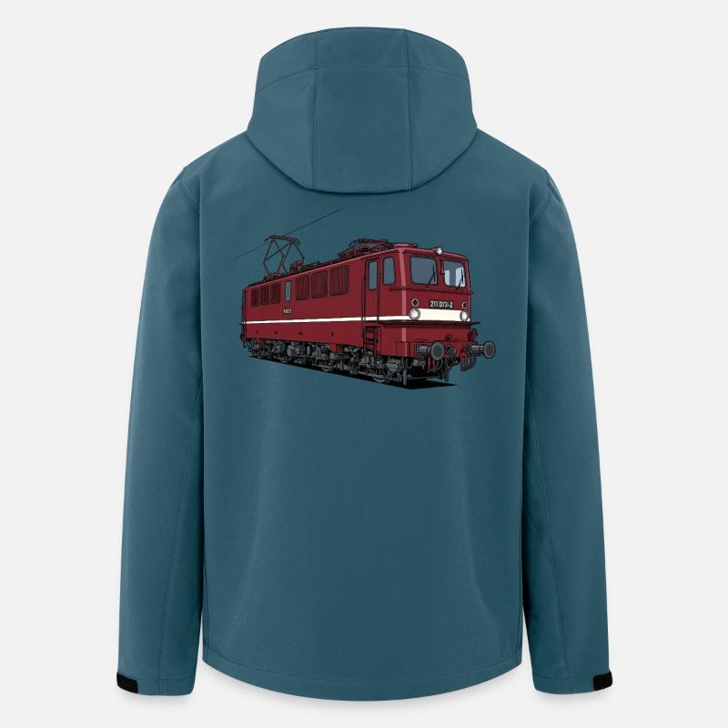 Rote Eisenbahn-Lokomotive BR 211 - Recycelte Männer Softshell-Jacke von Stanley/Stella - Dunkles Petrol