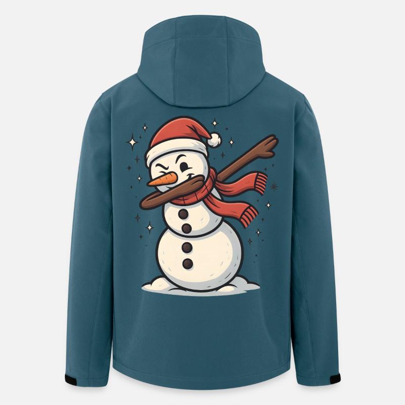 Dabbender Schneemann Dab Winter - Recycelte Männer Softshell-Jacke von Stanley/Stella - Dunkles Petrol