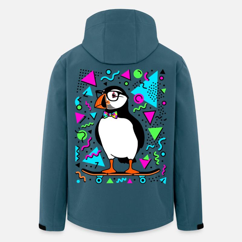 Cooler Skater Papageientaucher Retro - Recycelte Männer Softshell-Jacke von Stanley/Stella - Dunkles Petrol