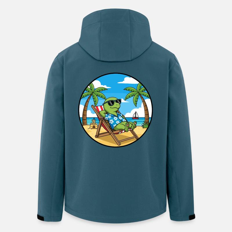 Cool Turtle Beach Vacation Summer Vibes - Men’s Recycled Softshell Jacket by Stanley/Stella - stargazer