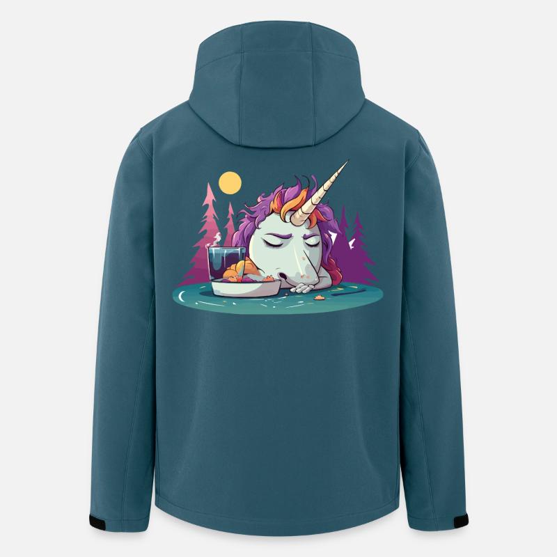 Verschlafenes Einhorn am Teich - Recycelte Männer Softshell-Jacke von Stanley/Stella - Dunkles Petrol