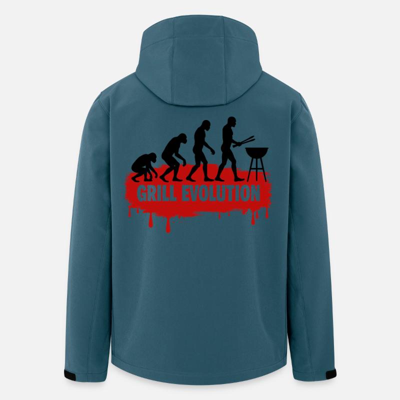 Grill Evolution - Recycelte Männer Softshell-Jacke von Stanley/Stella - Dunkles Petrol