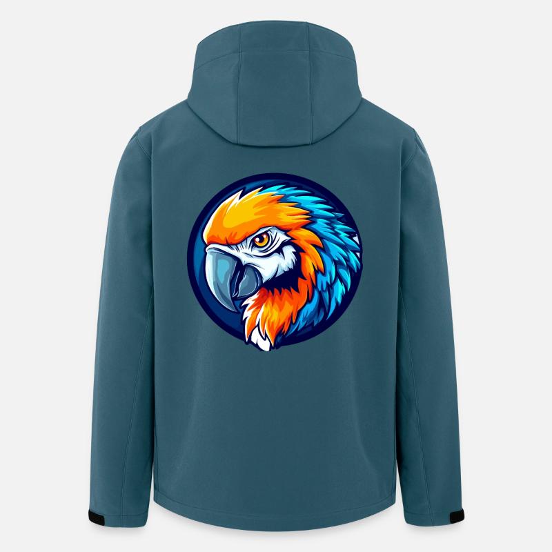Tropical Parrot Esports Maskottchen-Logo - Recycelte Männer Softshell-Jacke von Stanley/Stella - Dunkles Petrol