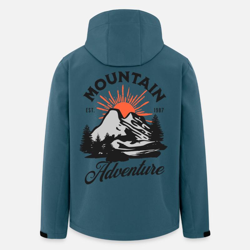 Berge Abenteuer - Recycelte Männer Softshell-Jacke von Stanley/Stella - Dunkles Petrol