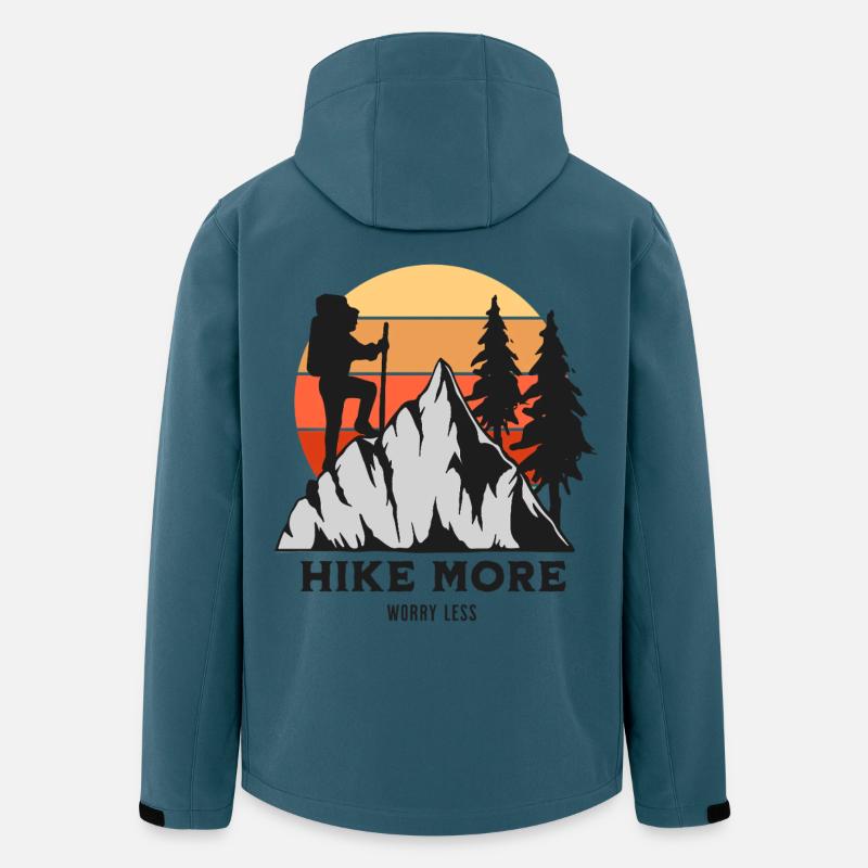 Wandern Berge - Recycelte Männer Softshell-Jacke von Stanley/Stella - Dunkles Petrol