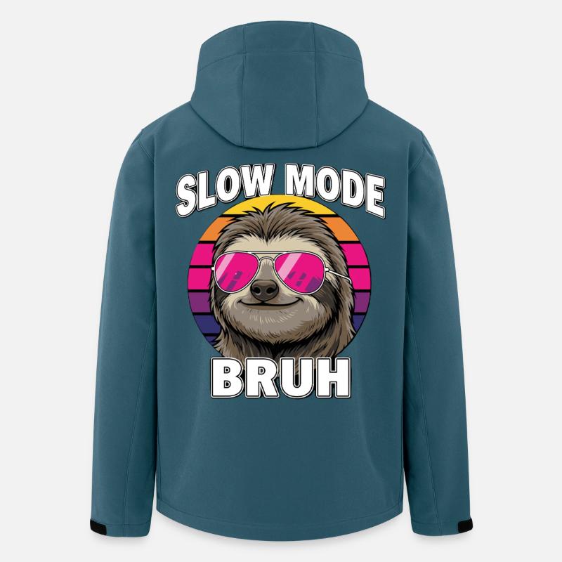 Cool Sloth Slow Mode Bruh Retro - Men’s Recycled Softshell Jacket by Stanley/Stella - stargazer