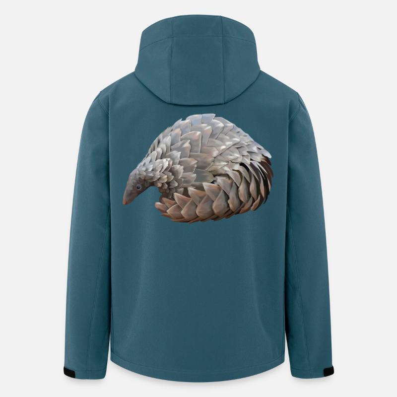 Handgezeichnete Pangolin - Recycelte Männer Softshell-Jacke von Stanley/Stella - Dunkles Petrol