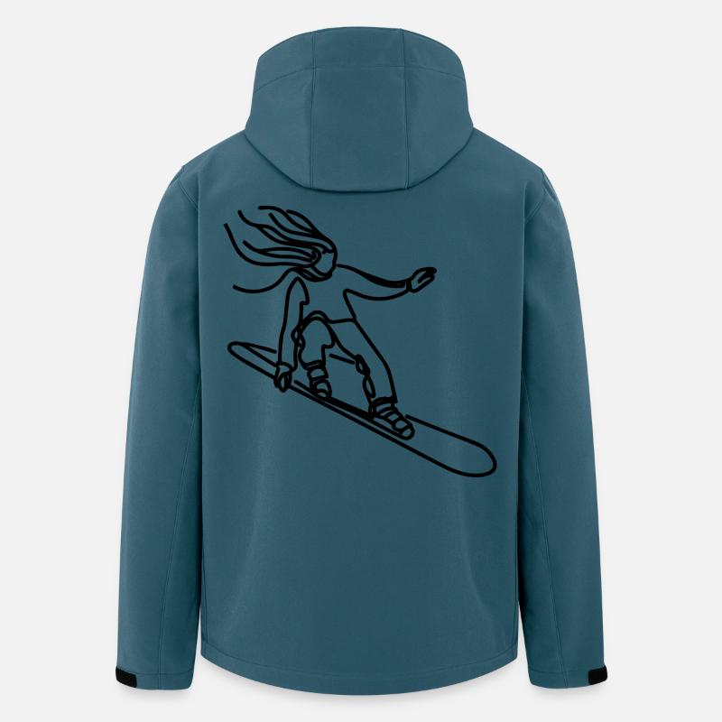 Snowboarderin - Recycelte Männer Softshell-Jacke von Stanley/Stella - Dunkles Petrol