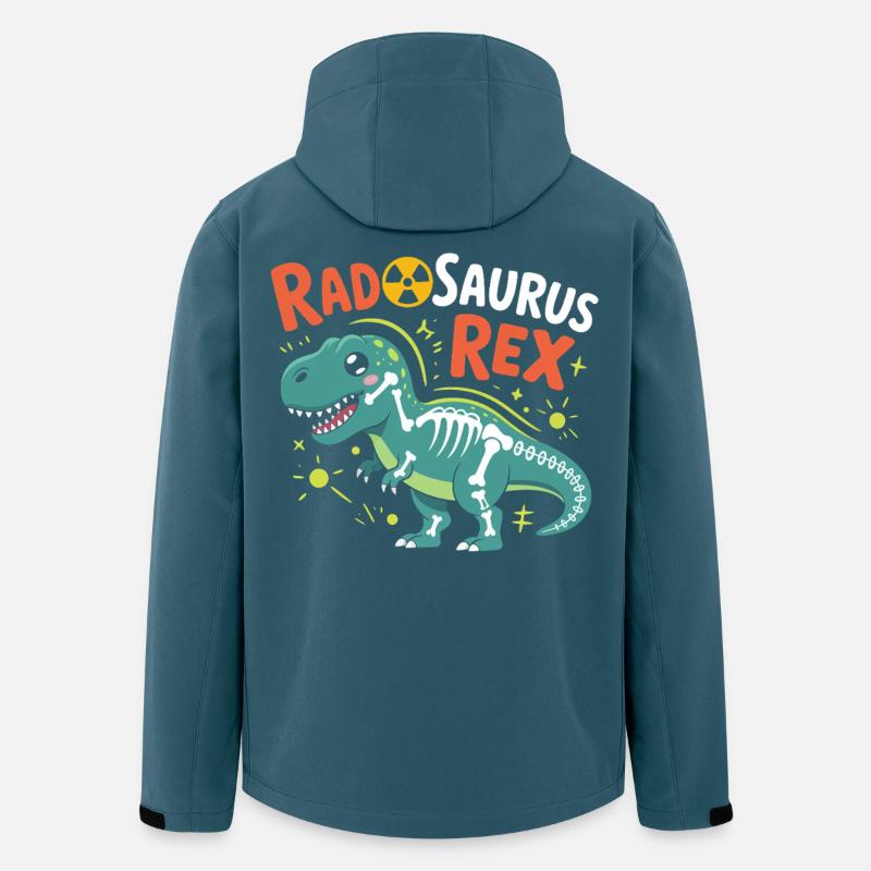 RadSaurus Rex Neon Dino - Veste softshell homme en polyester recyclé Stanley/Stella - bleu pétrole foncé