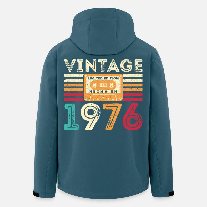 1976 Vintage Retro Geburtstagsgeschenk - Recycelte Männer Softshell-Jacke von Stanley/Stella - Dunkles Petrol