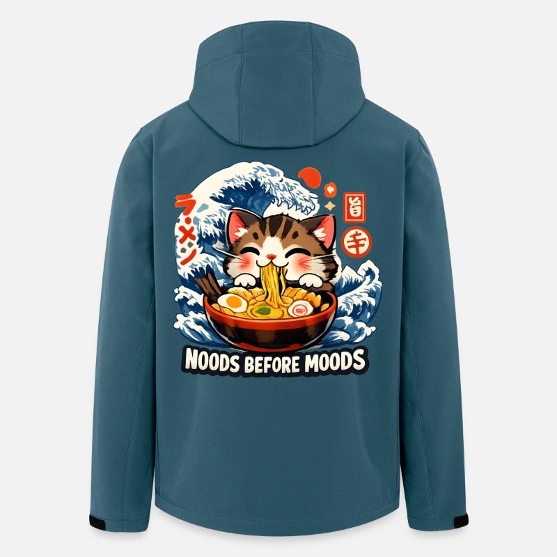Ramen Neko Great Wave - Recycelte Männer Softshell-Jacke von Stanley/Stella - Dunkles Petrol