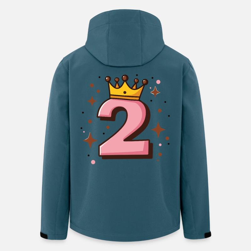 Königliche rosa Zahl 2 - Recycelte Männer Softshell-Jacke von Stanley/Stella - Dunkles Petrol