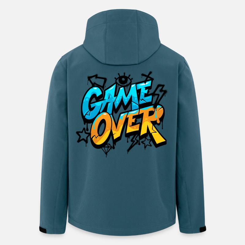 Game Over Graffiti Neon Gradient - Recycelte Männer Softshell-Jacke von Stanley/Stella - Dunkles Petrol
