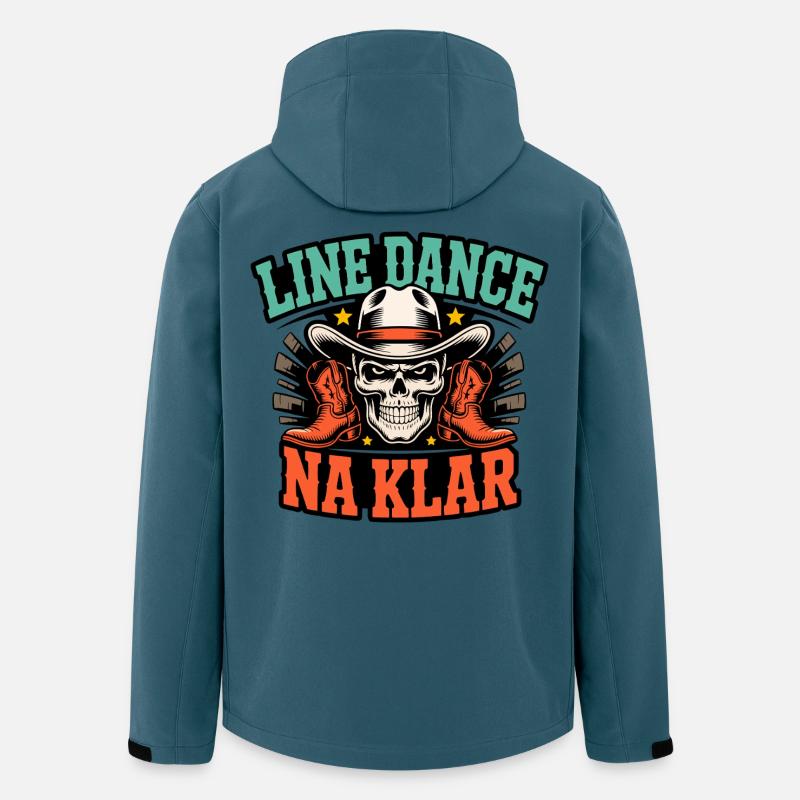 Line Dance Na Klar Skull Cowboy - Recycelte Männer Softshell-Jacke von Stanley/Stella - Dunkles Petrol