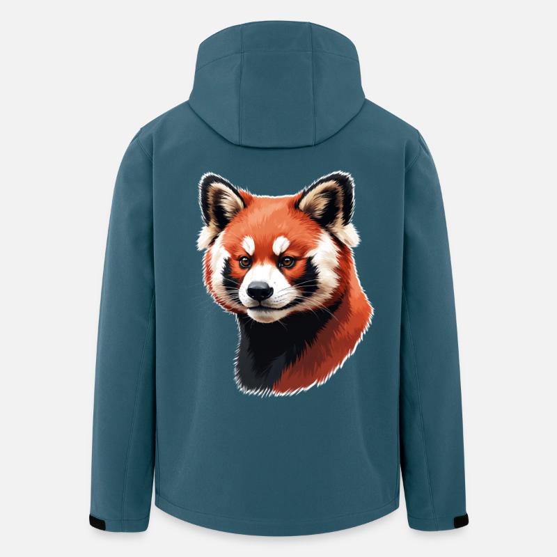 Red Panda Head – Digital Painting - Men’s Recycled Softshell Jacket by Stanley/Stella - stargazer