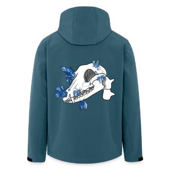 Crystal Skull - Canidae (by Leni Riosa) - Men’s Recycled Softshell Jacket by Stanley/Stella - stargazer - Back - AI Model Male 185 light (185cm)