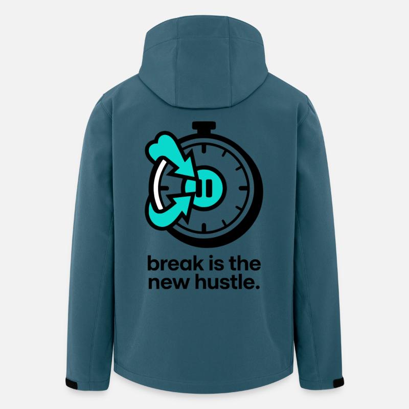 break is the new hustle - Recycelte Männer Softshell-Jacke von Stanley/Stella - Dunkles Petrol