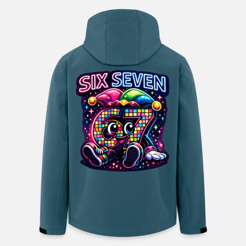 Six Seven 67 Karneval Süß Trend Geschenk - Recycelte Männer Softshell-Jacke von Stanley/Stella - Dunkles Petrol
