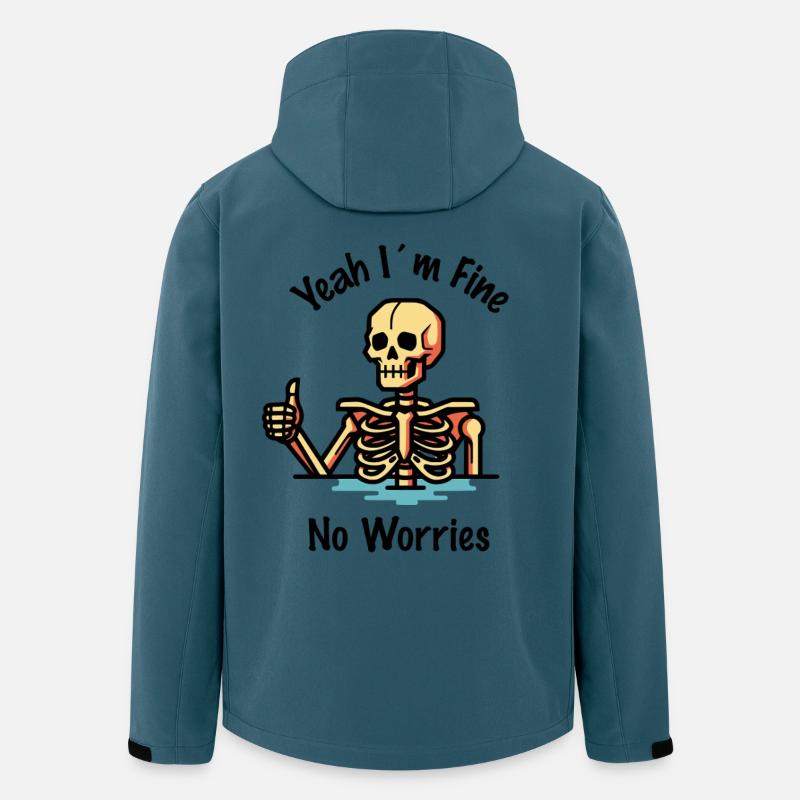 Im fine no worries - Recycelte Männer Softshell-Jacke von Stanley/Stella - Dunkles Petrol